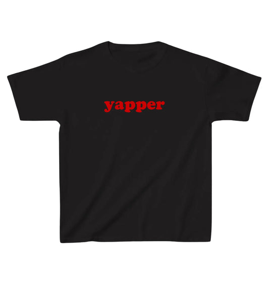 Baby Tee s nápisem YAPPER