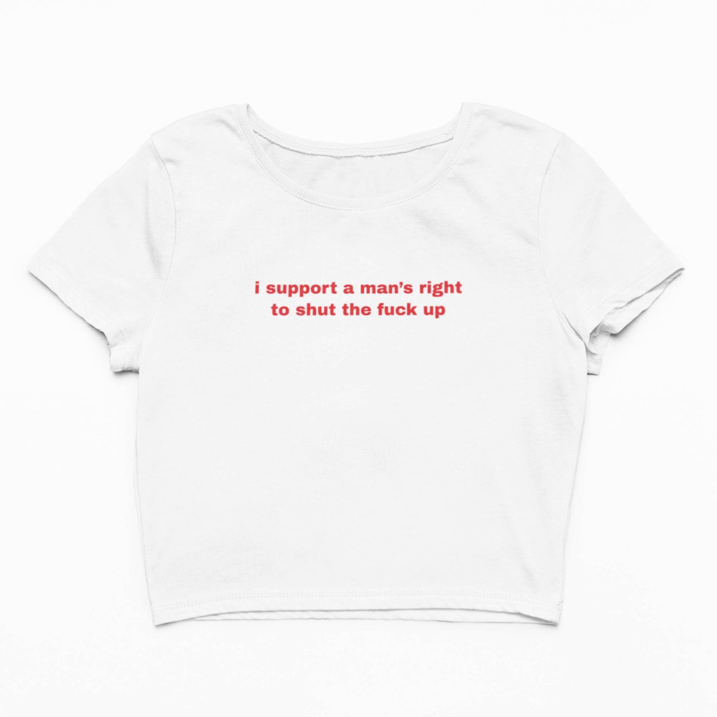 Bavlněný crop top I support a man’s