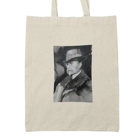 Plátěná taška s portrétem Tomáše Garrigua Masaryka akvarel Tereza O.