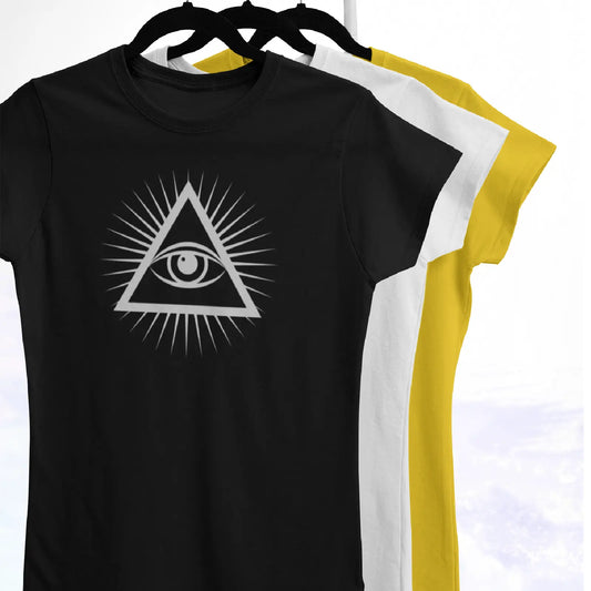 Černé tričko s božím okem na ramínku