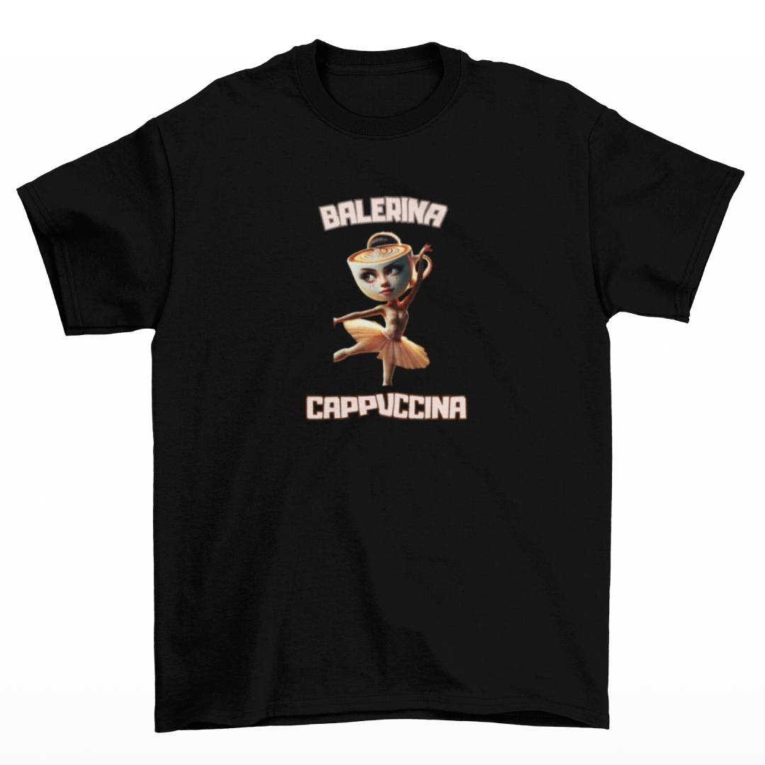 Tričko s nápisem Balerina Cappucina - Italian Brainrot