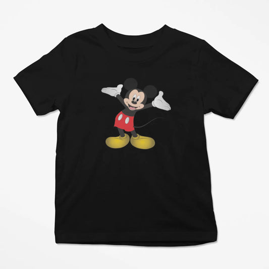 Dětské Černé Tričko Mickey Mouse
