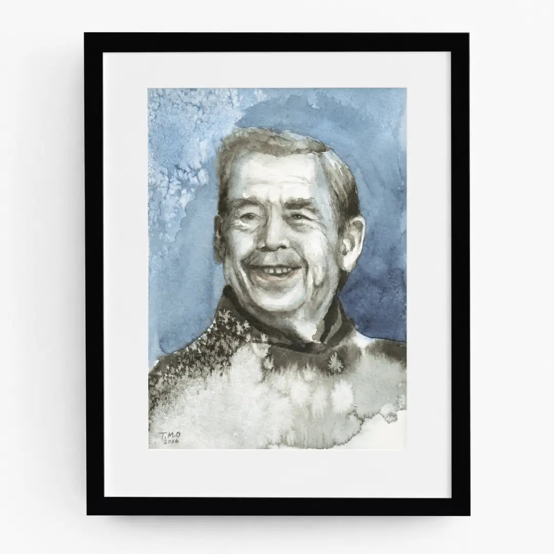 Fotoobraz Václav Havel - akvarel Tereza O.