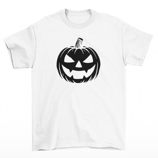 Bílé Halloween tričko s černou dýní