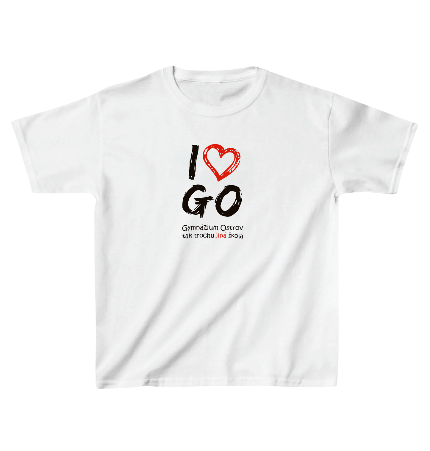 I Love GO - Baby Tee tričko pro fanoušky ostrovského gymnázia