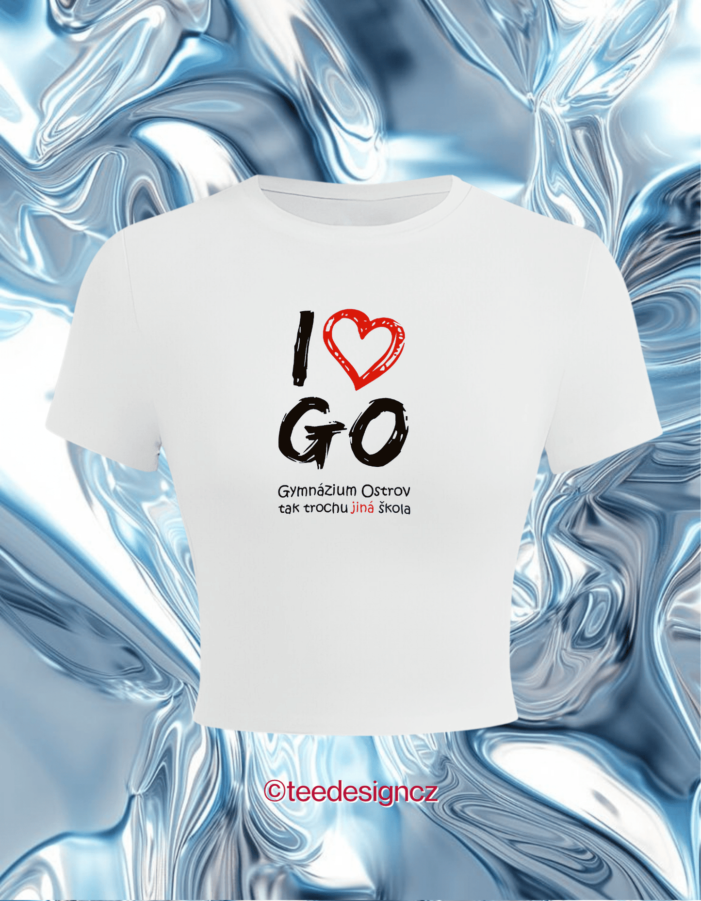 I Love GO - Crop Top tričko pro fanoušky ostrovského gymnázia