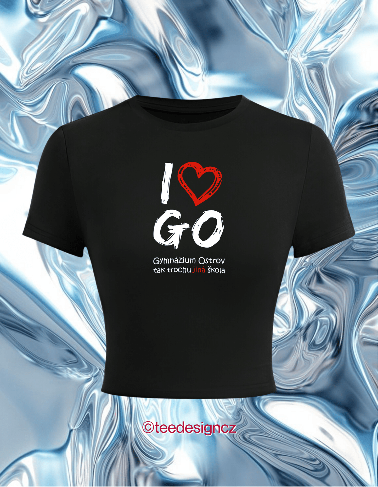 I Love GO - Crop Top tričko pro fanoušky ostrovského gymnázia