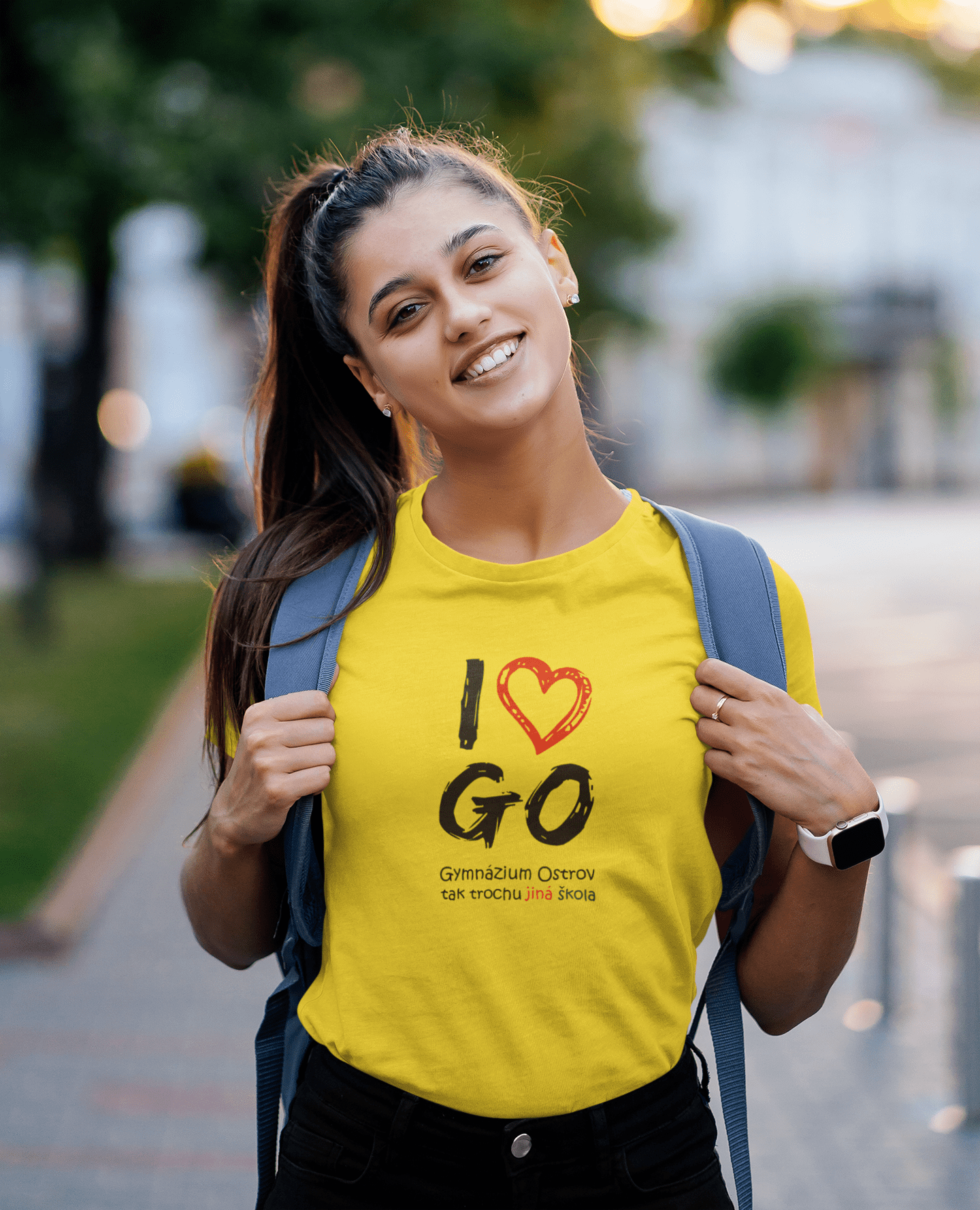 I Love GO - DÁMSKÉ tričko pro fanoušky ostrovského gymnázia