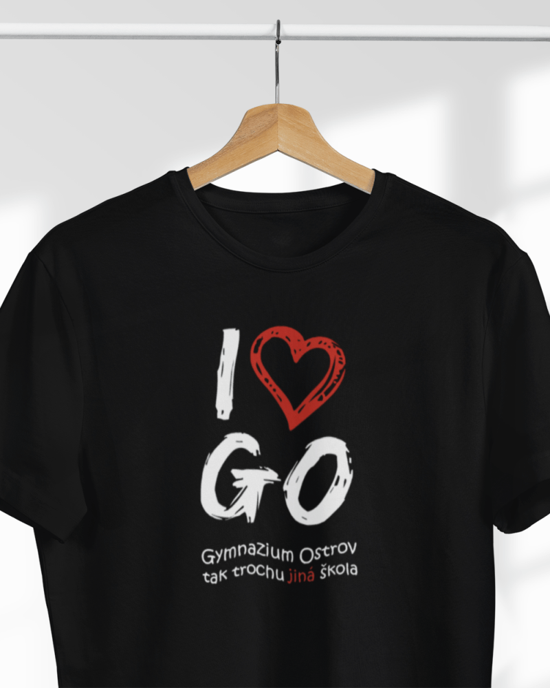I Love GO - PÁNSKÉ tričko pro fanoušky ostrovského gymnázia