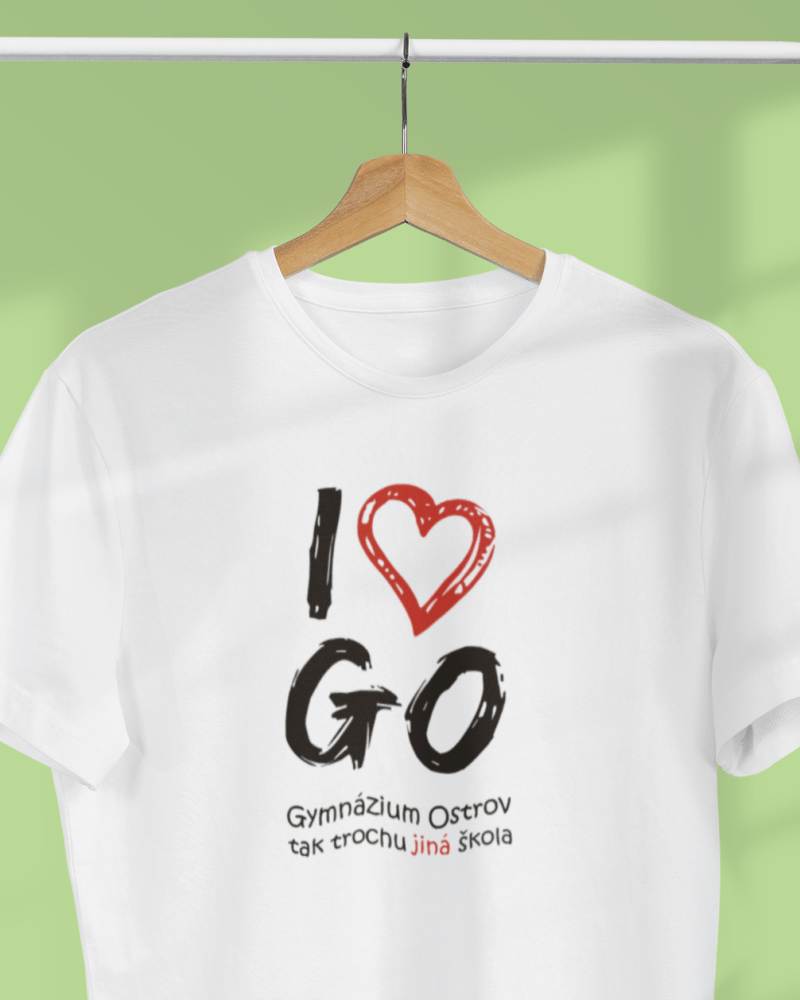 I Love GO - PÁNSKÉ tričko pro fanoušky ostrovského gymnázia