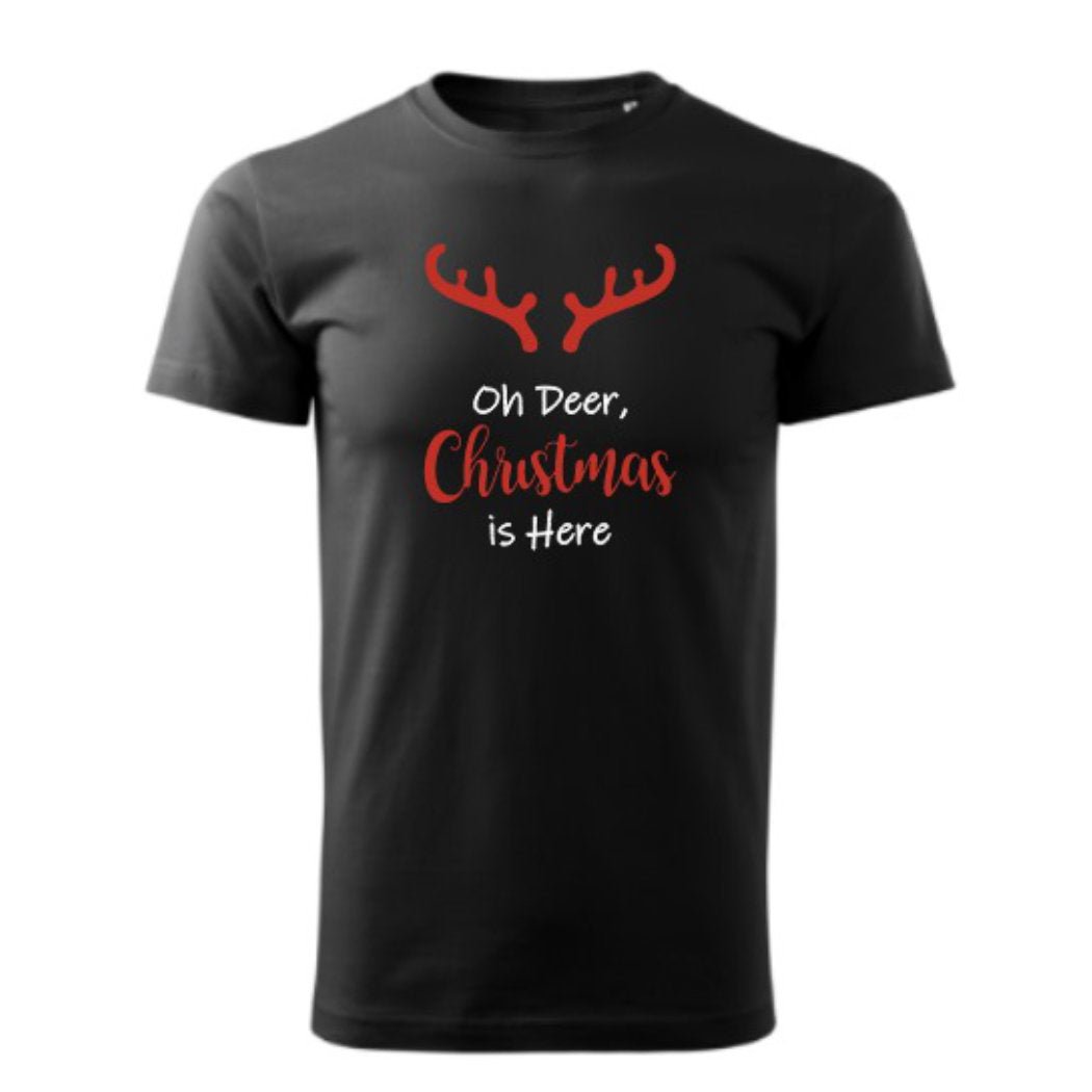 Oh Deer, Christmas Is Here – Vánoční Tričko pro sváteční Pohodu