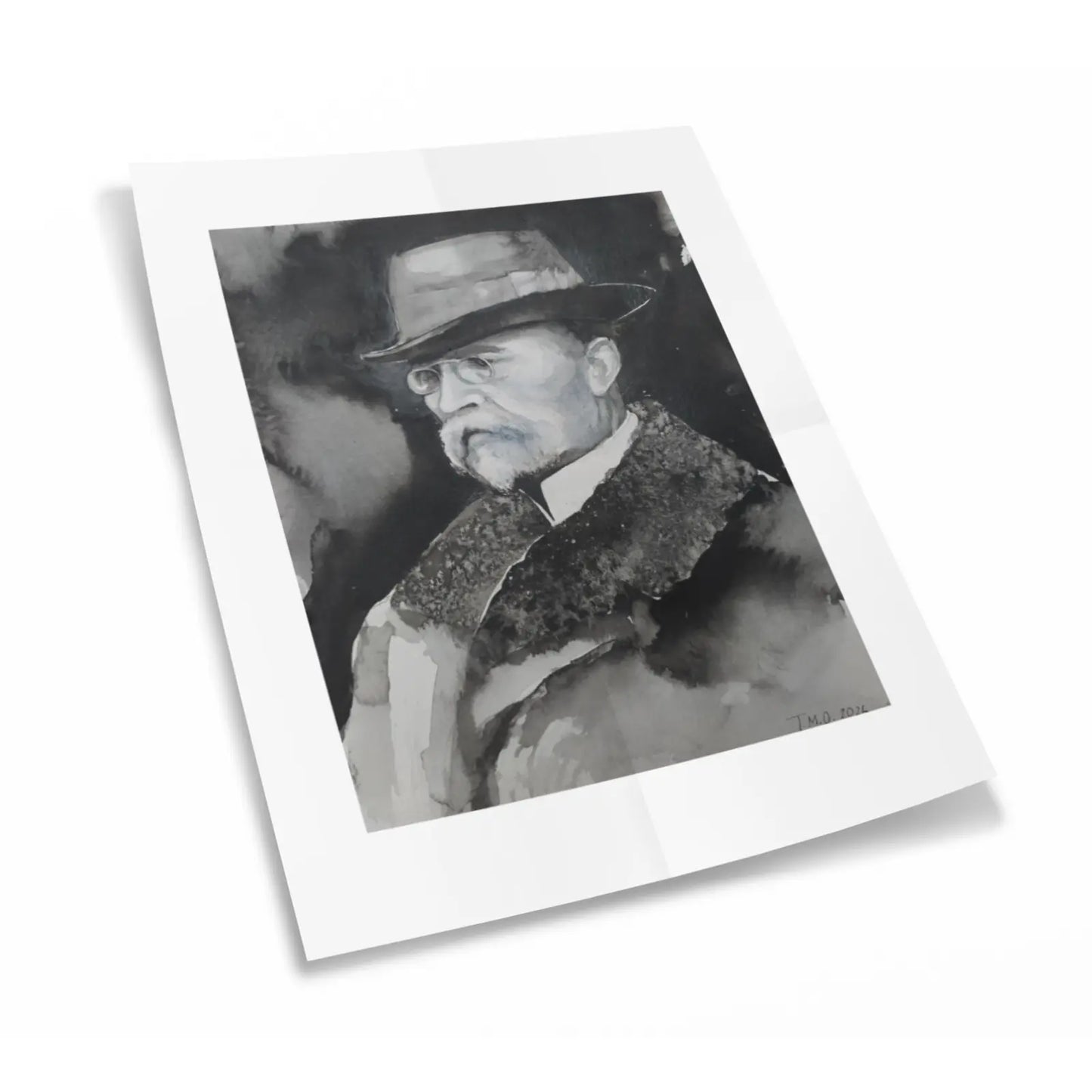 Photo picture in a wooden frame