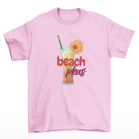 Růžové letní tričko Sex on the beach - "Beach pleas"