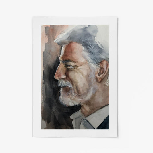 Tisk portrétu prezidenta Petra Pavla reprodukce akvarel Tereza Mušková Olivová