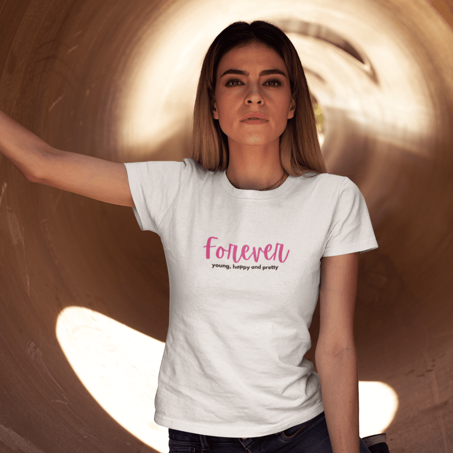 🖤 Tričko Forever Young, Happy & Pretty – věčně mladá a krásná!