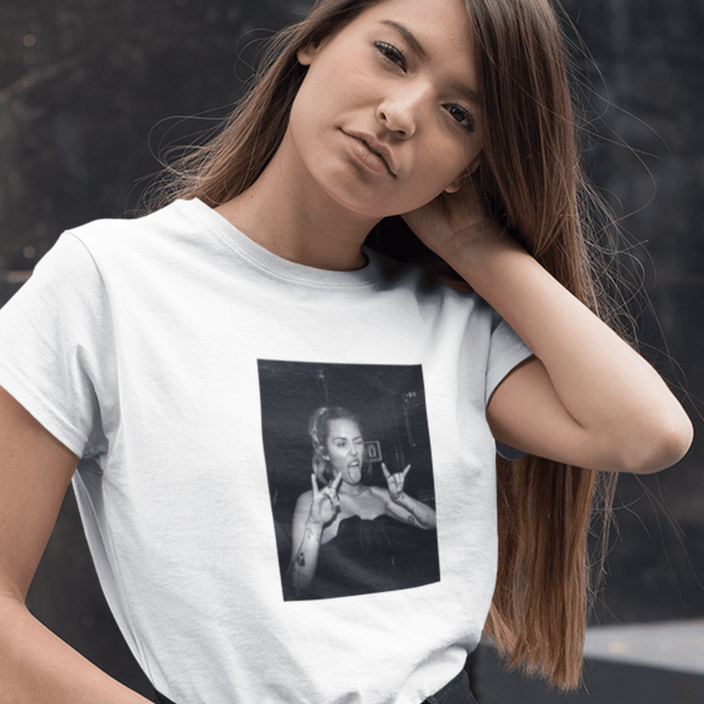 Tričko pro fanoušky Miley Cyrus - parohy