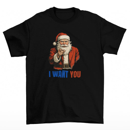 Vánoční tričko Santa Claus I want you