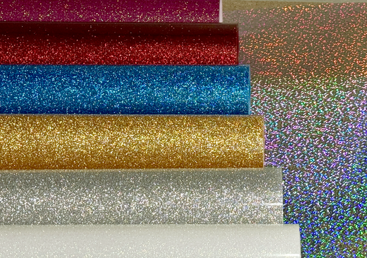 glitrové a holografické fólie