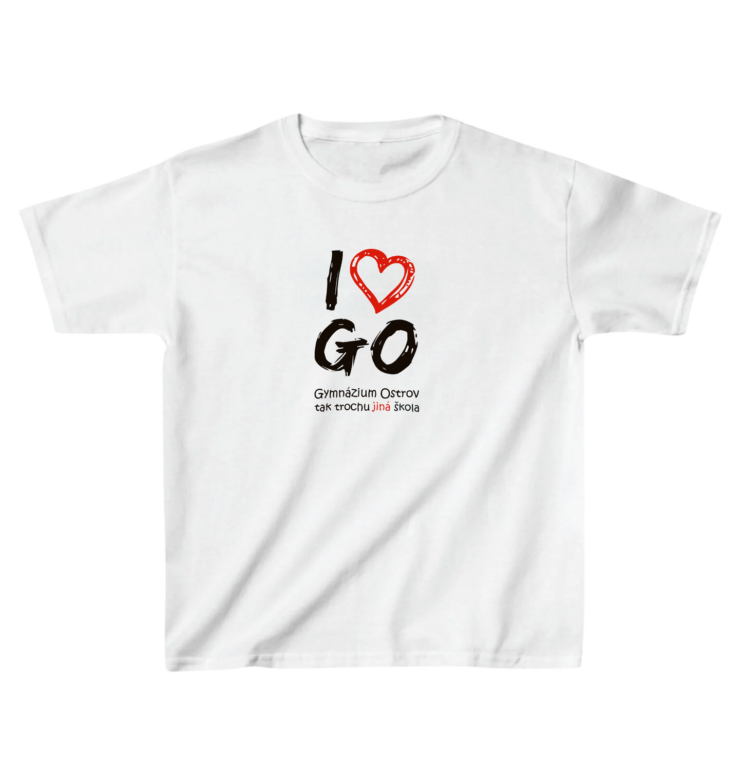 I Love GO - Baby Tee tričko pro fanoušky ostrovského gymnázia