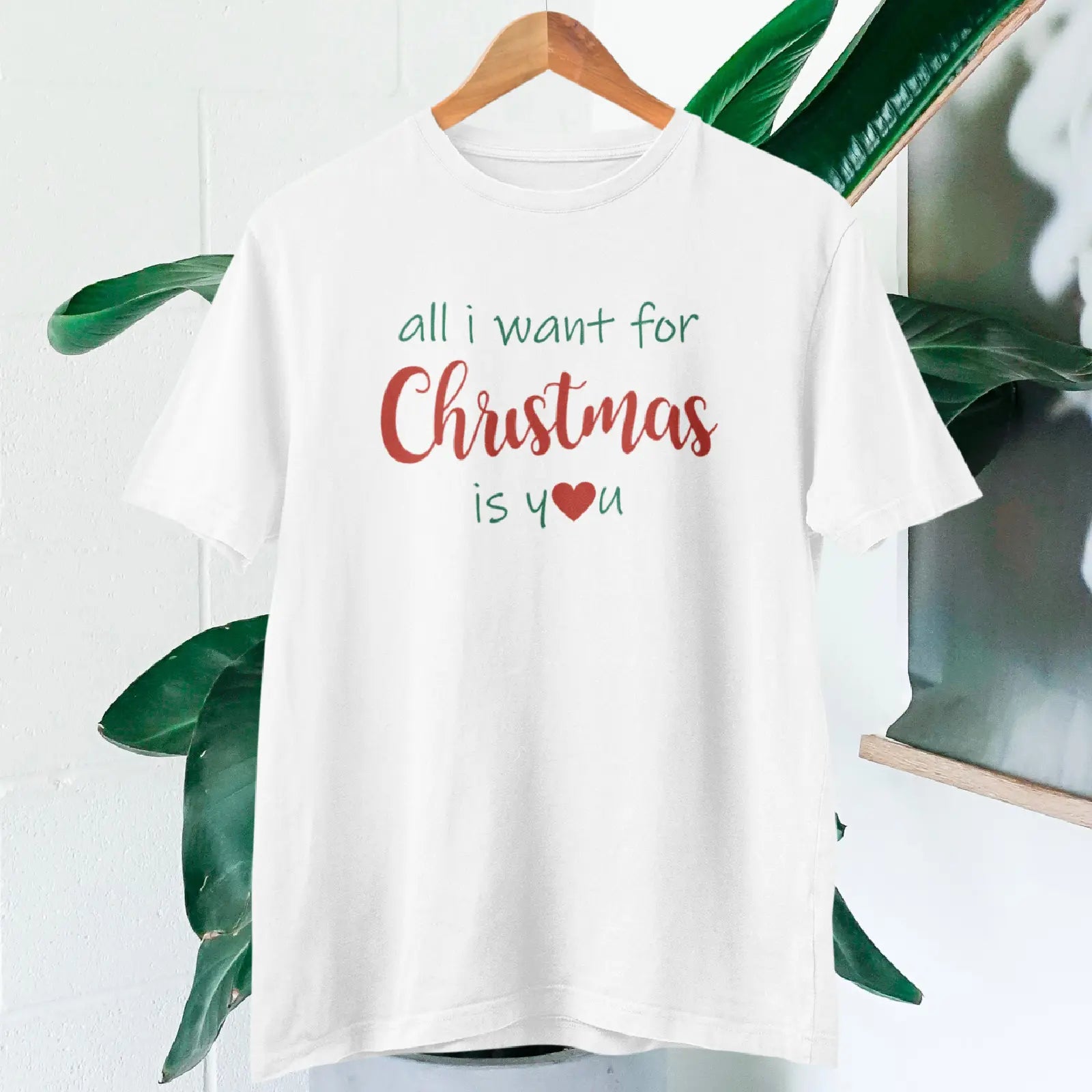 Vánoční Tričko | All I Want For Chrismtas Is You - Bílé