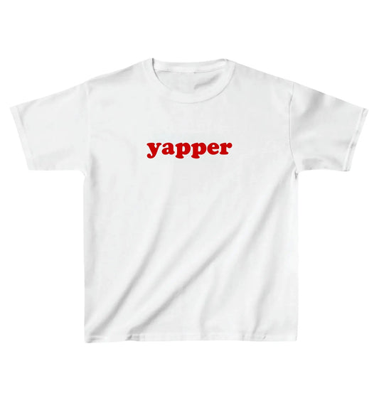 Baby Tee s nápisem YAPPER