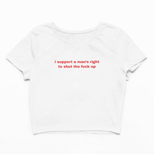 Bavlněný crop top I support a man’s