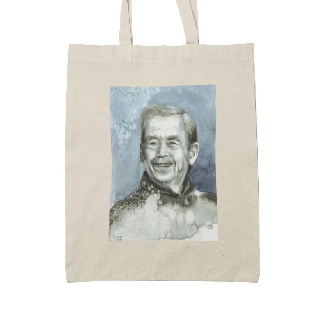Plátěná taška Václav Havel – akvarel Tereza O.
