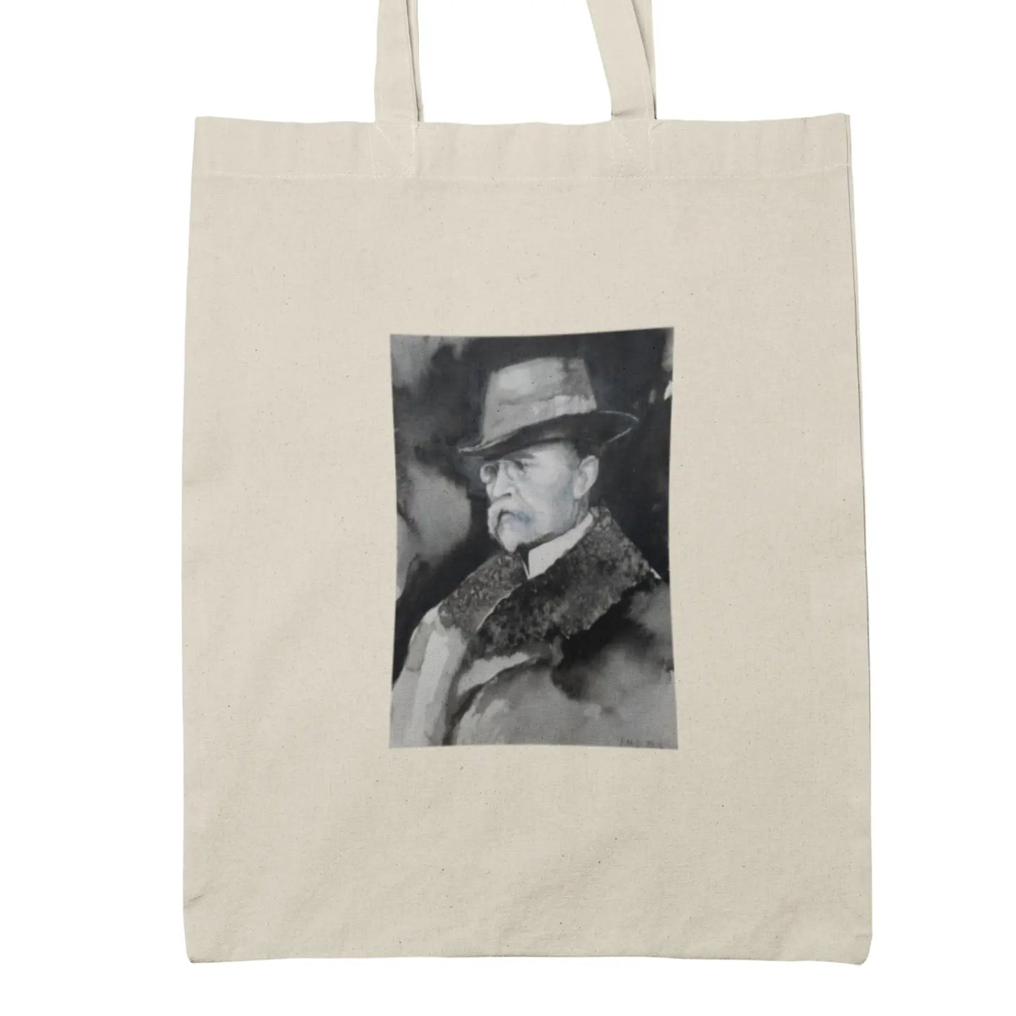 Plátěná taška s portrétem Tomáše Garrigua Masaryka akvarel Tereza O.