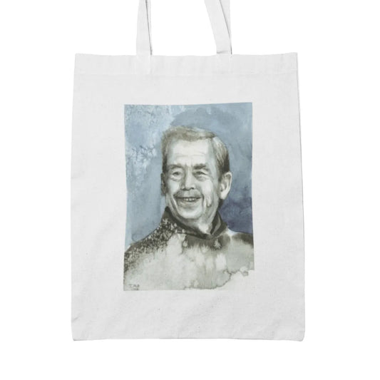 Plátěná taška Václav Havel – akvarel Tereza O.