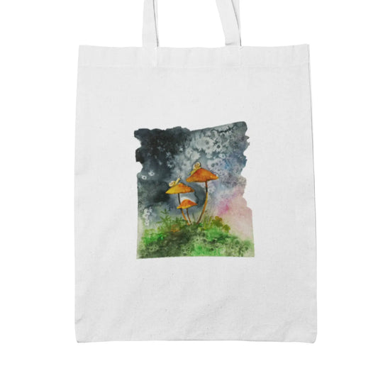 Plátěná taška s houbičkami akvarel od Tereza O.