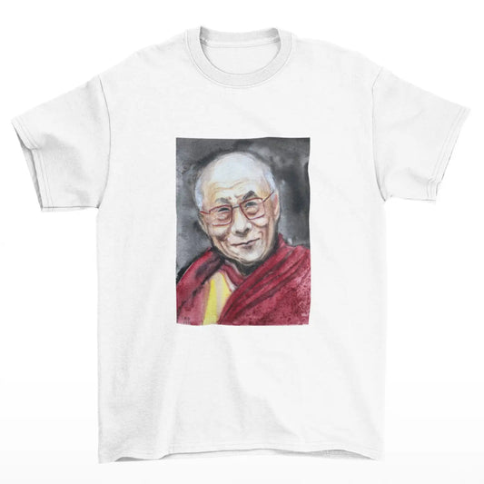 Tričko s portrétem Dalai Lamy - akvarel Tereza O.
