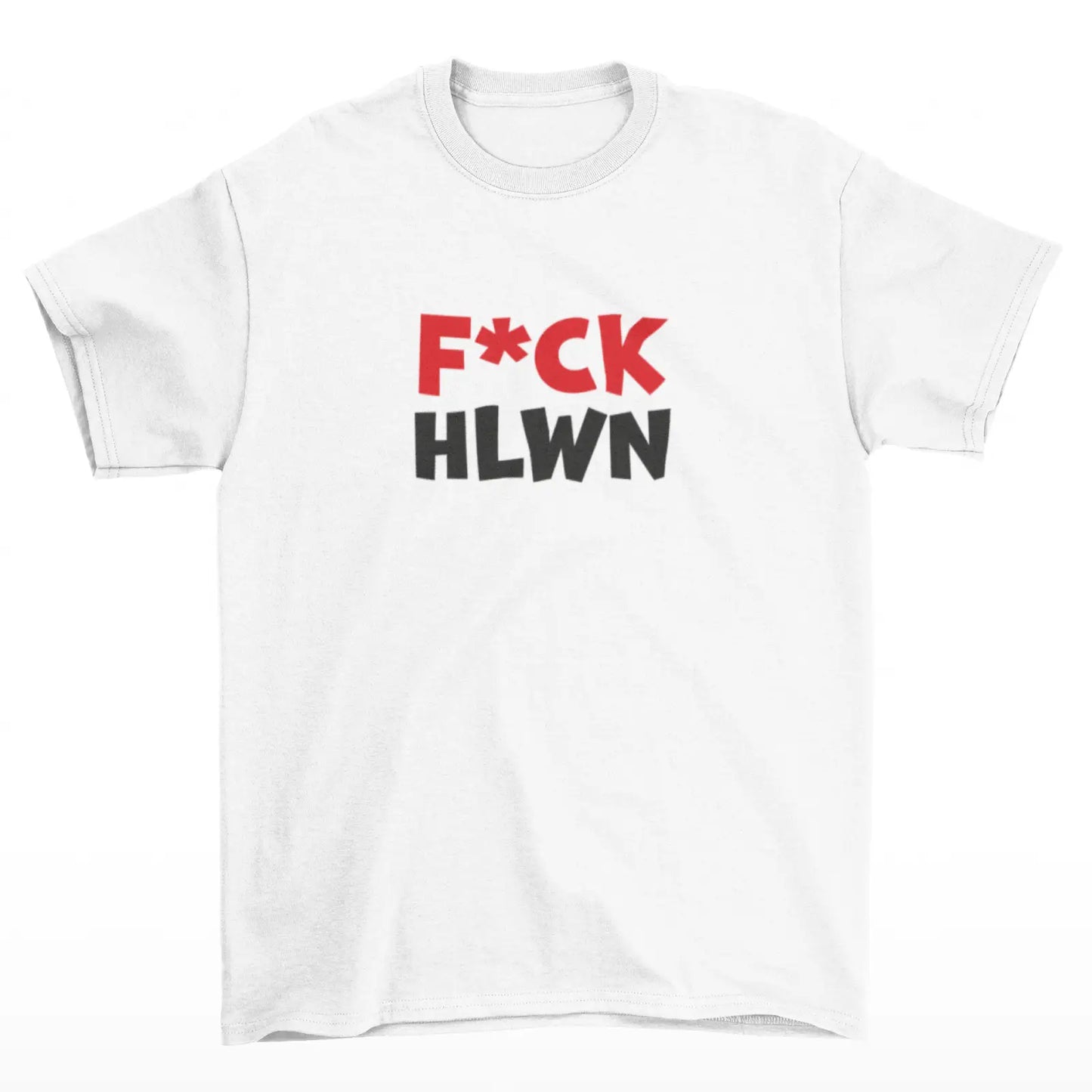 Bílé tričko s nápisem fuck halloween 