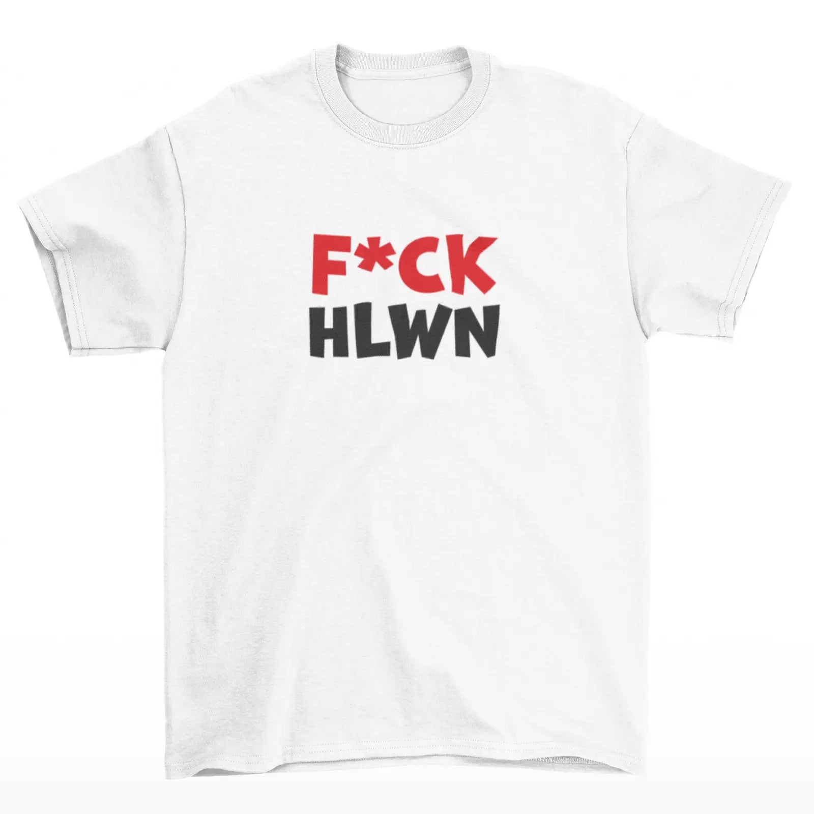 Bílé tričko s nápisem fuck halloween 