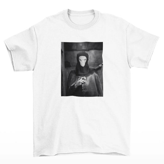 Bílé tričko pro fanoušky Rychlých Šípů s černobílou fotkou-Širokko