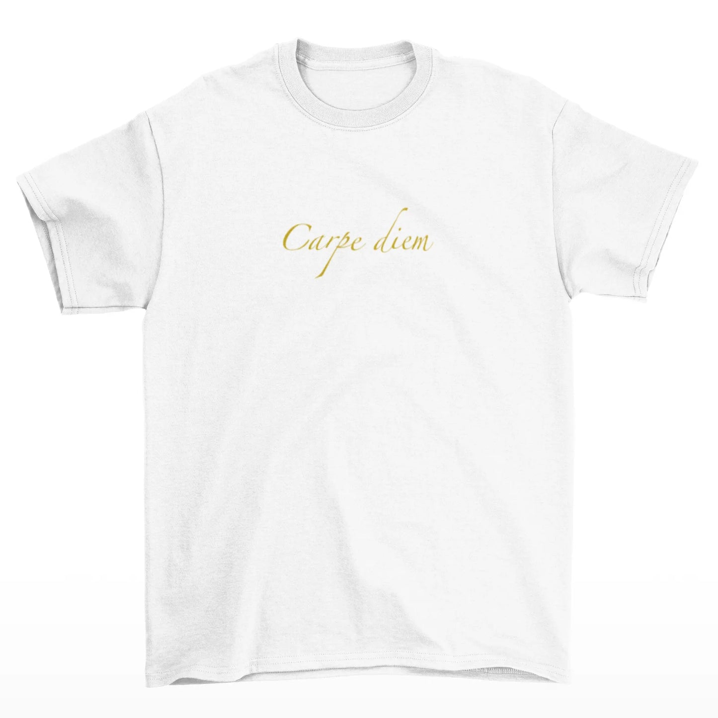 Bílé tričko s nápisem Carpe diem