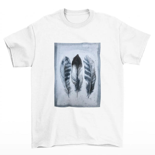Tričko s indiánskými pírky akvarel od Tereza O.