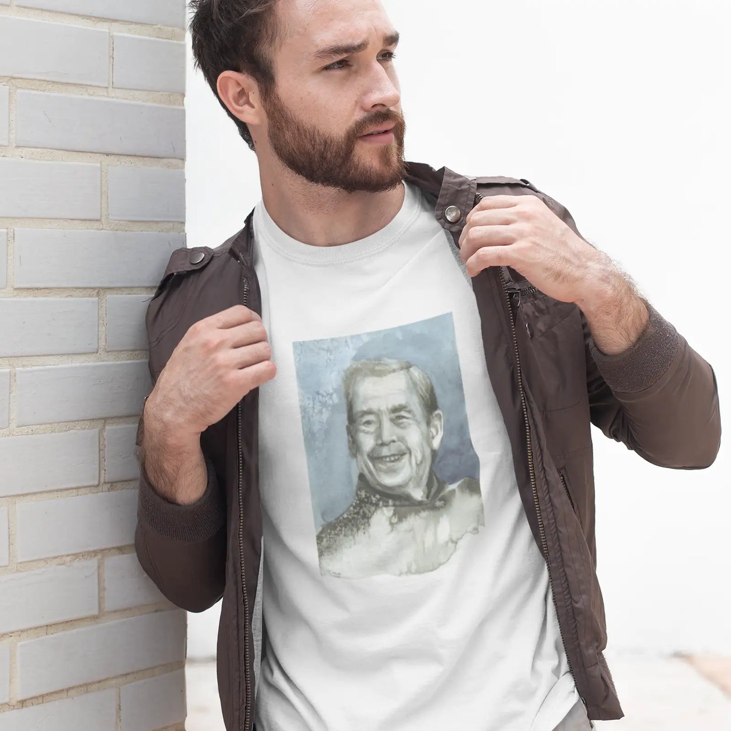 Tričko Václav Havel – akvarel od Terezy O.
