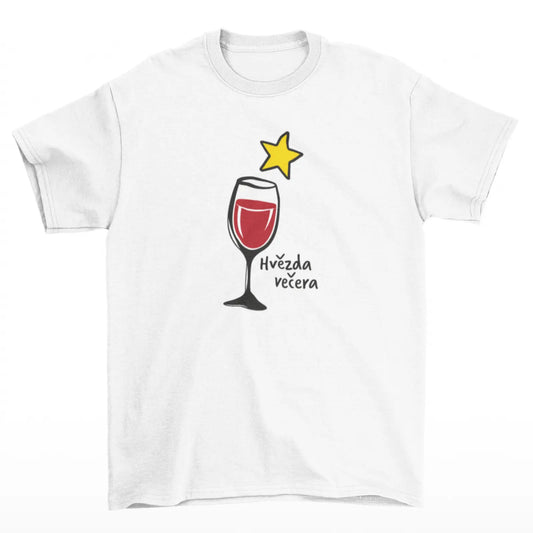 Tričko se sklenicí červeného vína – Hvězda večera