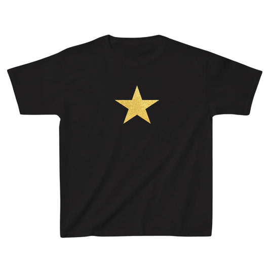Černé baby tee se zlatou hvězdou