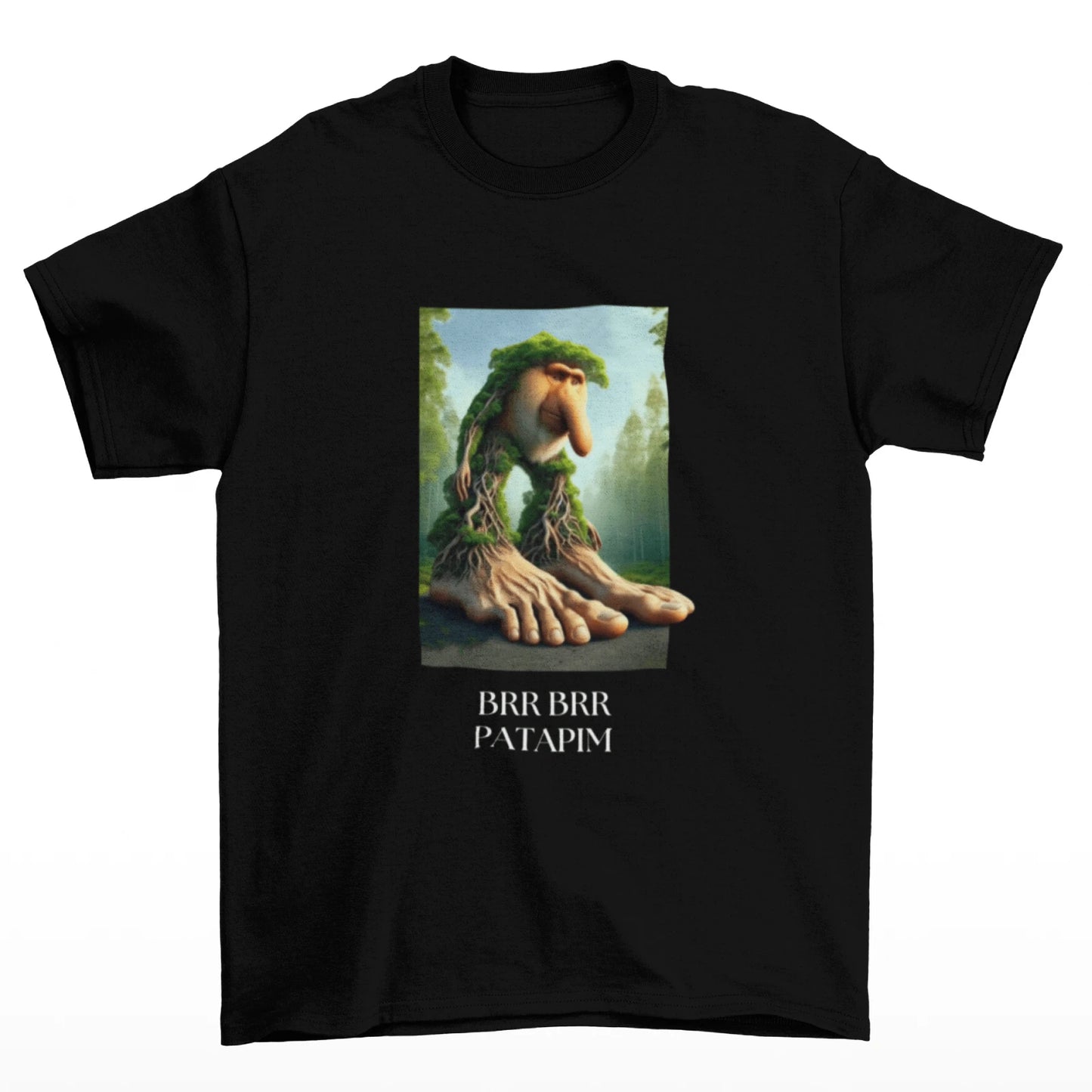 černé tričko brainrot - Brr Brr Patapim