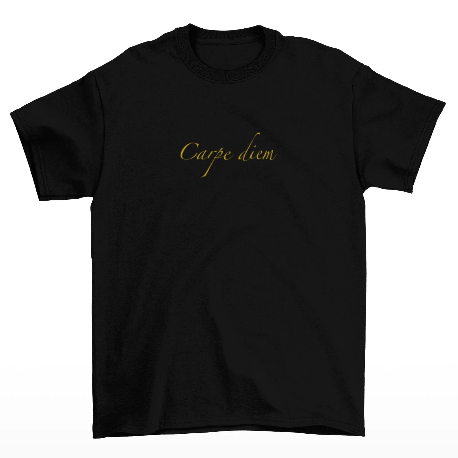 Černé tričko s nápisem Carpe diem