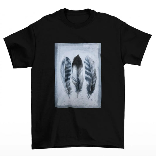 Tričko s indiánskými pírky akvarel od Tereza O.