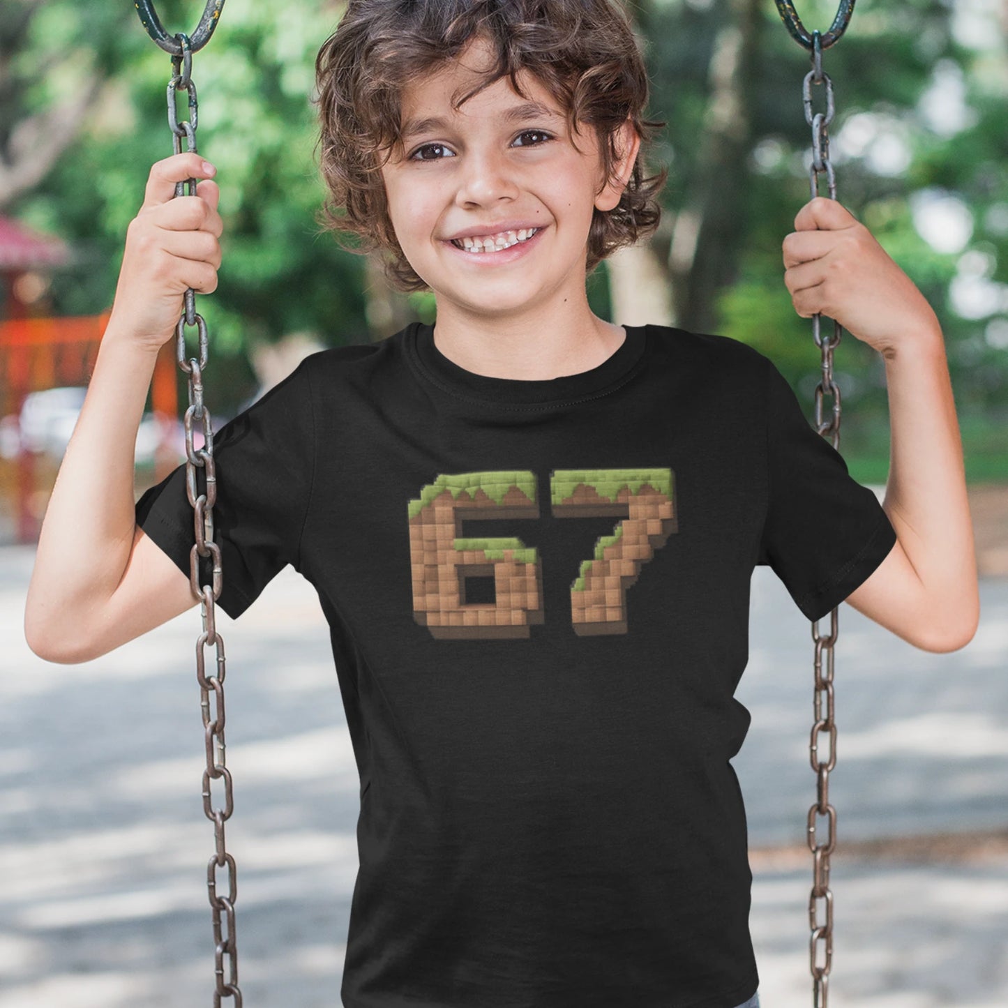 Dětské tričko Minecraft s nápisem 67