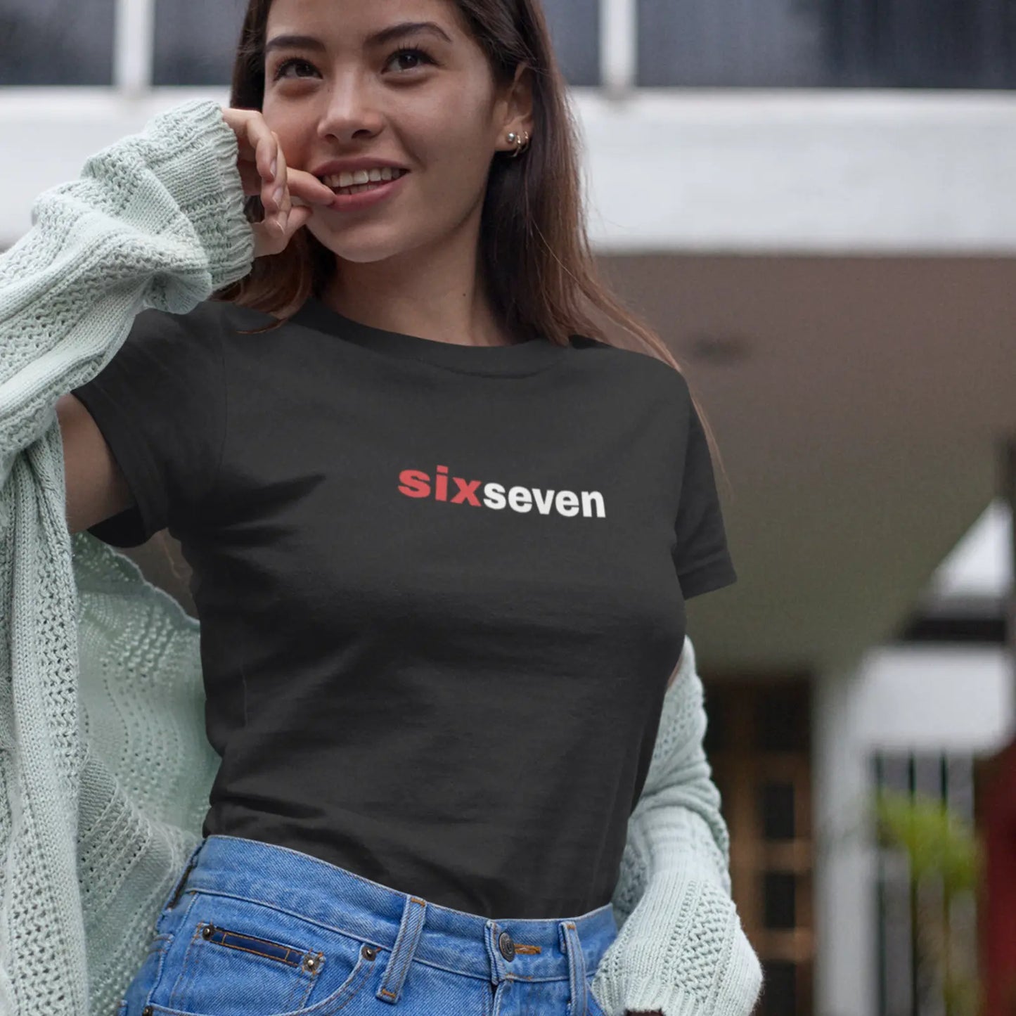 Tričko s nápisem Six Seven