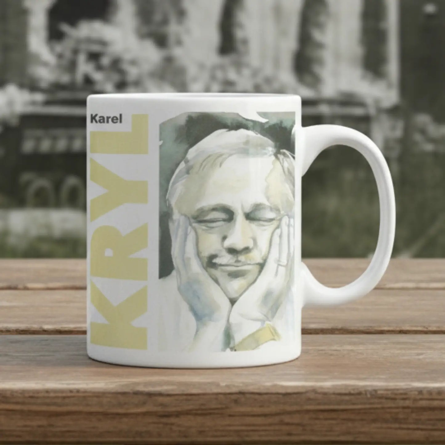 Hrnek Karel Kryl – akvarel Tereza O.