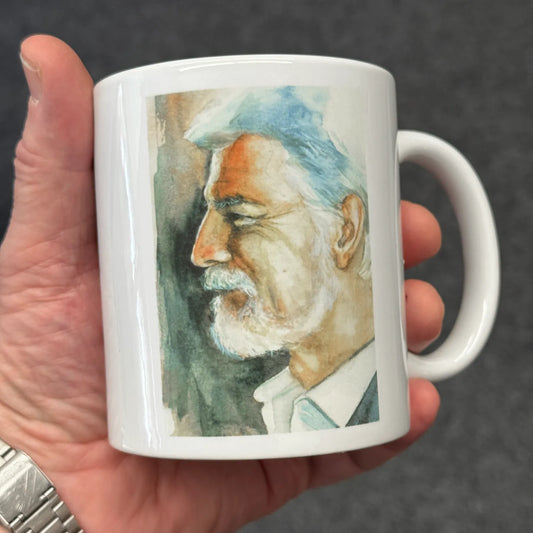 Hrnek s prezidentem Petrem Pavlem reprodukce akvarelu od Terezy O.