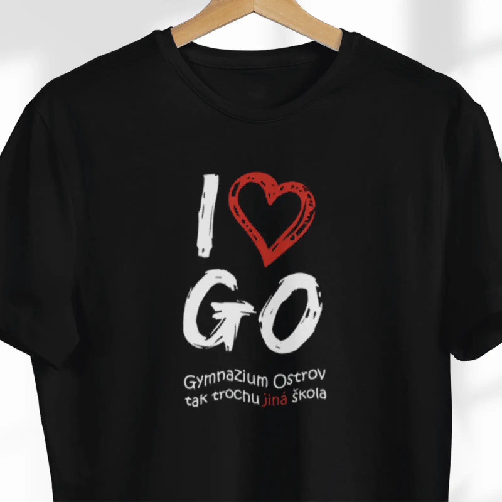 I Love GO - DÁMSKÉ tričko pro fanoušky ostrovského gymnázia - Černé