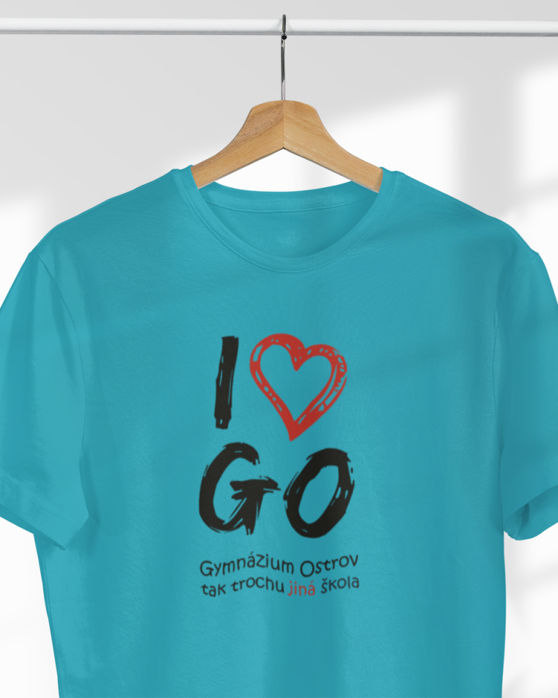 I Love GO - PÁNSKÉ tričko pro fanoušky ostrovského gymnázia