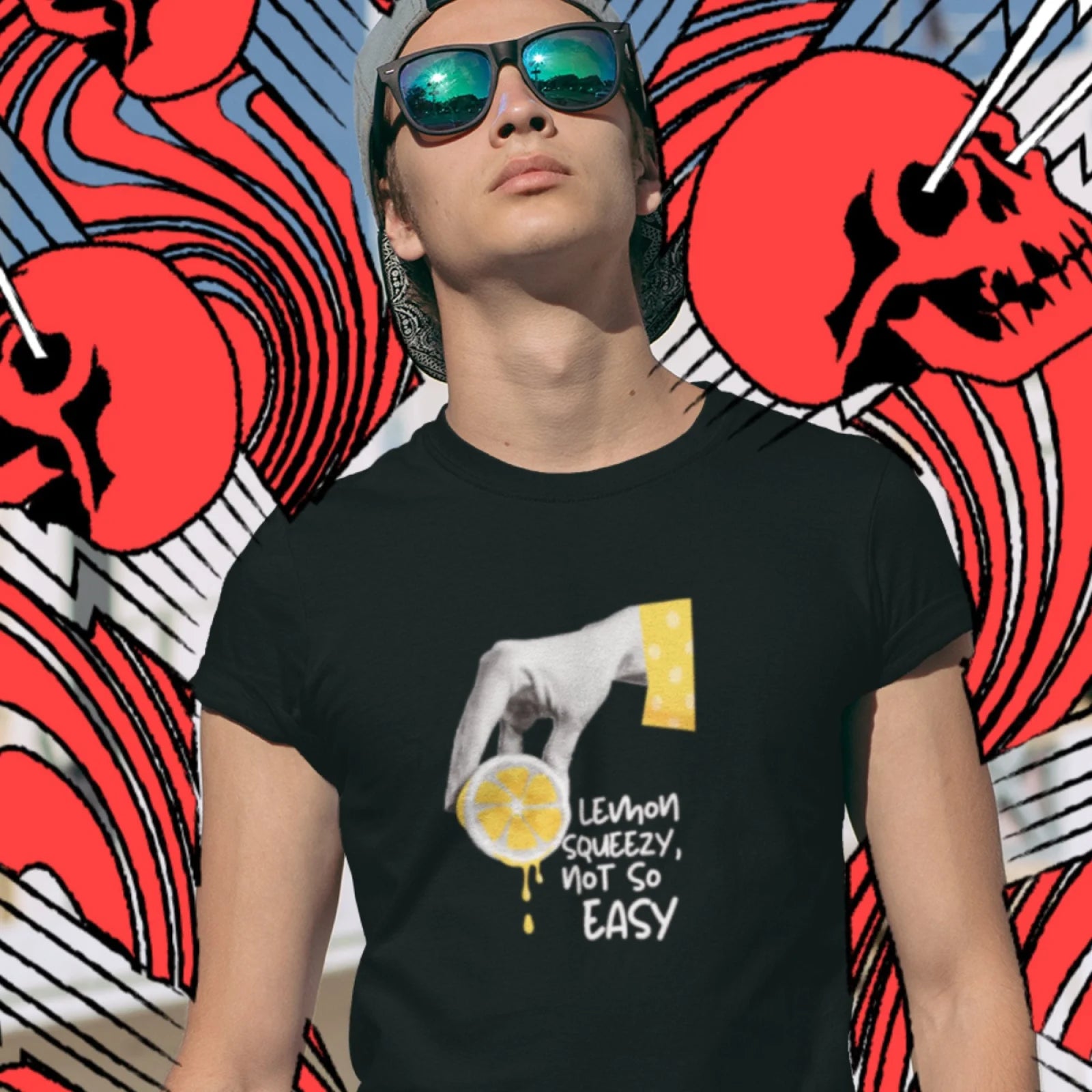 Kluk v černém tričku s citrónem - Lemon Squeezy not so Easy