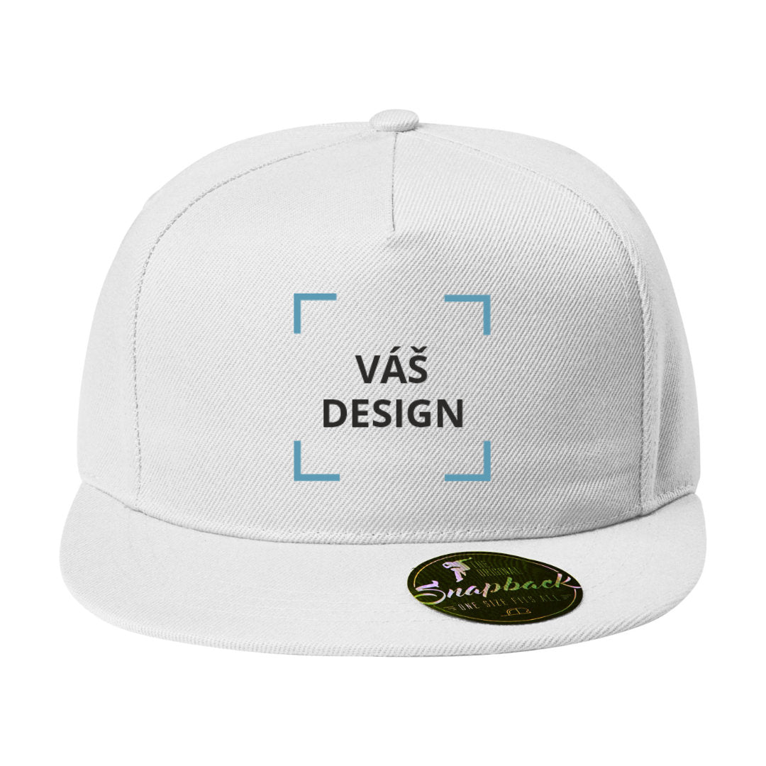 Bílá kšiltovka RAP s potiskem na přání